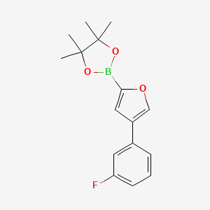 molecular formula C16H18BFO3 B6341938 4-(3-Fluorophenyl)furan-2-boronic acid pinacol ester CAS No. 1402240-87-2