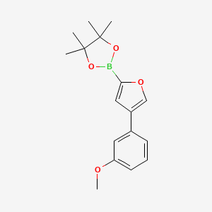 molecular formula C17H21BO4 B6341943 4-(3-Methoxyphenyl)furan-2-boronic acid pinacol ester CAS No. 1402173-02-7