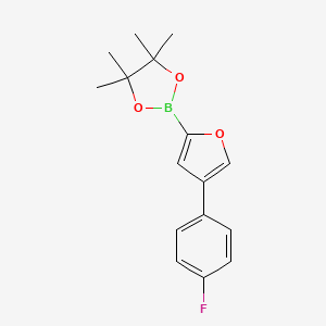 molecular formula C16H18BFO3 B6341977 4-(4-Fluorophenyl)furan-2-boronic acid pinacol ester CAS No. 1402240-84-9