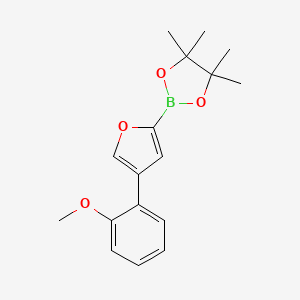 molecular formula C17H21BO4 B6341980 4-(2-Methoxyphenyl)furan-2-boronic acid pinacol ester CAS No. 1402173-05-0