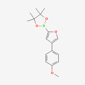 molecular formula C17H21BO4 B6341982 4-(4-Methoxyphenyl)furan-2-boronic acid pinacol ester CAS No. 1402173-03-8