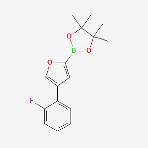 molecular formula C16H18BFO3 B6341985 4-(2-Fluorophenyl)furan-2-boronic acid pinacol ester CAS No. 1402240-85-0
