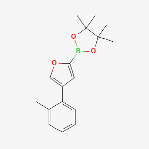 molecular formula C17H21BO3 B6341988 4-(2-Tolyl)furan-2-boronic acid pinacol ester CAS No. 2096331-39-2