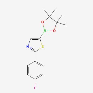 molecular formula C15H17BFNO2S B6342008 2-(4-Fluorophenyl)thiazole-5-boronic acid pinacol ester CAS No. 1402174-41-7