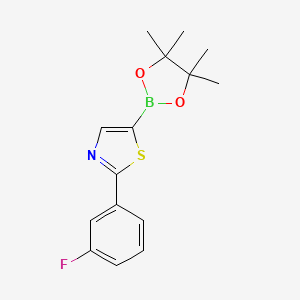 molecular formula C15H17BFNO2S B6342023 2-(3-Fluorophenyl)thiazole-5-boronic acid pinacol ester CAS No. 1402174-43-9