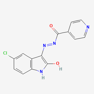 5-Chloro-3-(isonicotinylhydrazidyl)-2-oxoindoline