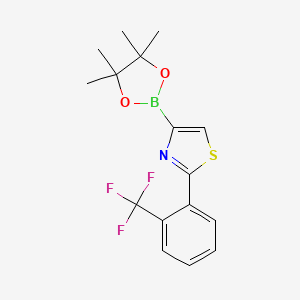 molecular formula C16H17BF3NO2S B6342037 2-(2-Trifluoromethylphenyl)thiazole-4-boronic acid pinacol ester CAS No. 1402237-82-4