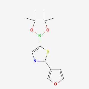 molecular formula C13H16BNO3S B6342046 2-(Furan-3-yl)thiazole-5-boronic acid pinacol ester CAS No. 2096334-43-7