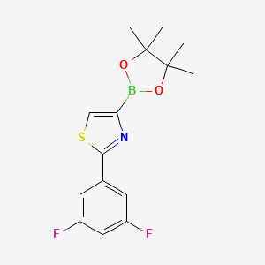 molecular formula C15H16BF2NO2S B6342103 2-(3,5-Difluorophenyl)thiazole-4-boronic acid pinacol ester CAS No. 1283179-54-3