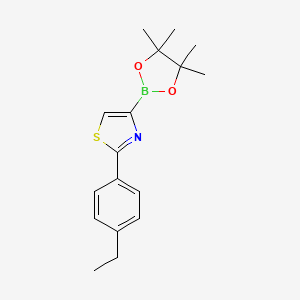 molecular formula C17H22BNO2S B6342113 2-(4-Ethylphenyl)thiazole-4-boronic acid pinacol ester CAS No. 1402227-38-6