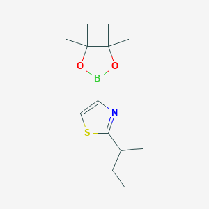 molecular formula C13H22BNO2S B6342137 2-(sec-Butyl)thiazole-4-boronic acid pinacol ester CAS No. 2096336-56-8