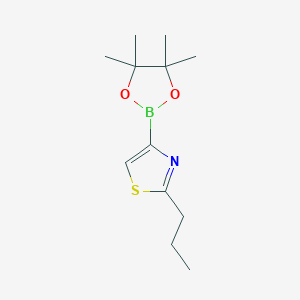 molecular formula C12H20BNO2S B6342145 2-(n-Propyl)thiazole-4-boronic acid pinacol ester CAS No. 2095871-54-6