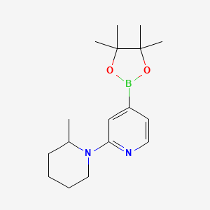 molecular formula C17H27BN2O2 B6342209 2-(2-Methylpiperidin-1-yl)pyridine-4-boronic acid pinacol ester CAS No. 1350748-06-9