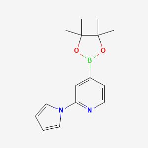 molecular formula C15H19BN2O2 B6342212 2-(1H-Pyrrol-1-yl)pyridine-4-boronic acid pinacol ester CAS No. 2096337-15-2
