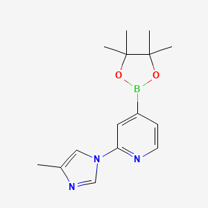molecular formula C15H20BN3O2 B6342219 2-(4-Methylimidazol-1-yl)pyridine-4-boronic acid pinacol ester CAS No. 1351231-76-9