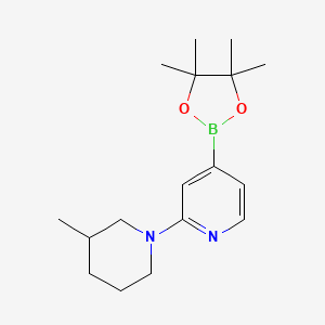 molecular formula C17H27BN2O2 B6342223 2-(3-Methylpiperidin-1-yl)pyridine-4-boronic acid pinacol ester CAS No. 1350748-07-0