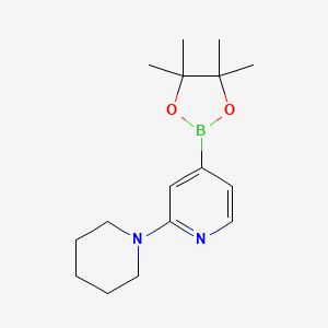 molecular formula C16H25BN2O2 B6342230 2-(Piperidin-1-yl)pyridine-4-boronic acid pinacol ester CAS No. 1402166-06-6