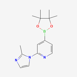 molecular formula C15H20BN3O2 B6342242 2-(2-Methylimidazol-1-yl)pyridine-4-boronic acid pinacol ester CAS No. 1356411-28-3
