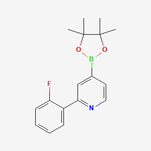 molecular formula C17H19BFNO2 B6342251 2-(2-Fluorophenyl)pyridine-4-boronic acid pinacol ester CAS No. 1402172-84-2