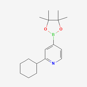 molecular formula C17H26BNO2 B6342262 2-(Cyclohexyl)pyridine-4-boronic acid pinacol ester CAS No. 1402240-80-5