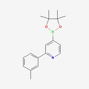 molecular formula C18H22BNO2 B6342269 2-(3-Tolyl)pyridine-4-boronic acid pinacol ester CAS No. 1402172-13-7