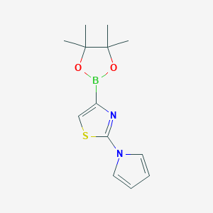 molecular formula C13H17BN2O2S B6342274 2-(1H-Pyrrol-1-yl)thiazole-4-boronic acid pinacol ester CAS No. 1433178-41-6