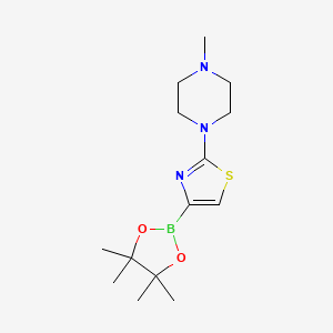 molecular formula C14H24BN3O2S B6342282 2-(4-Methylpiperazin-1-yl)thiazole-4-boronic acid pinacol ester CAS No. 1390682-08-2