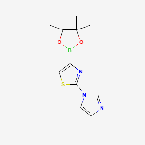 molecular formula C13H18BN3O2S B6342287 2-(4-Methylimidazol-1-yl)thiazole-4-boronic acid pinacol ester CAS No. 1312942-10-1