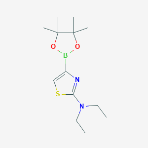 molecular formula C13H23BN2O2S B6342291 2-(Diethylamino)thiazole-4-boronic acid pinacol ester CAS No. 1310405-18-5