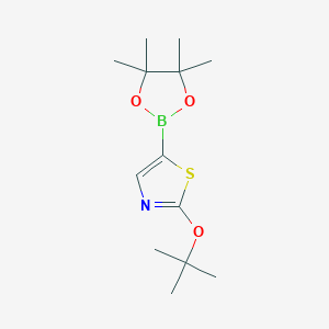 molecular formula C13H22BNO3S B6342298 2-(tert-Butoxy)thiazole-5-boronic acid pinacol ester CAS No. 1416719-94-2