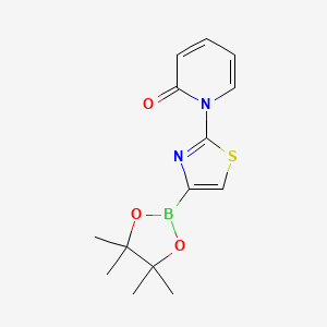 molecular formula C14H17BN2O3S B6342314 2-(1H-Pyridin-2-one)thiazole-4-boronic acid pinacol ester CAS No. 1402174-23-5