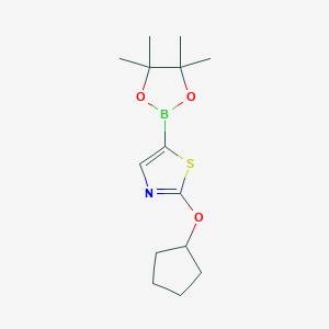 2-(Cyclopentoxy)thiazole-5-boronic acid pinacol ester