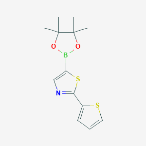 molecular formula C13H16BNO2S2 B6342320 2-(Thiophen-2-yl)thiazole-5-boronic acid pinacol ester CAS No. 1402166-59-9