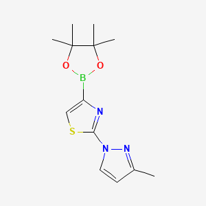 molecular formula C13H18BN3O2S B6342329 2-(3-Methyl-1H-Pyrazol-1-yl)thiazole-4-boronic acid pinacol ester CAS No. 1310405-16-3