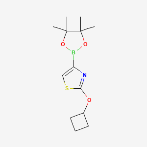 molecular formula C13H20BNO3S B6342338 2-(Cyclobutoxy)thiazole-4-boronic acid pinacol ester CAS No. 1352037-27-4