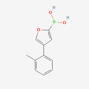 molecular formula C11H11BO3 B6342398 4-(2-Tolyl)furan-2-boronic acid CAS No. 2096339-58-9