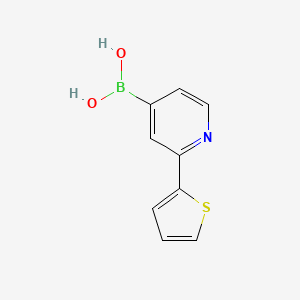 molecular formula C9H8BNO2S B6342416 2-(Thiophen-2-yl)pyridine-4-boronic acid CAS No. 2096336-59-1