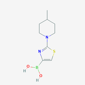 molecular formula C9H15BN2O2S B6342452 2-(4-Methylpiperidin-1-yl)thiazole-4-boronic acid CAS No. 2096332-87-3