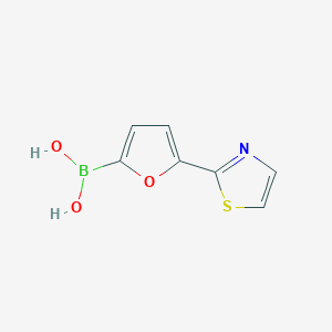 molecular formula C7H6BNO3S B6342464 5-(Thiazol-2-yl)furan-2-boronic acid CAS No. 2096330-95-7