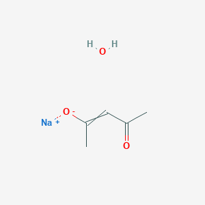 molecular formula C5H9NaO3 B6342498 2,4-戊二酸钠一水合物，95% CAS No. 86891-03-4