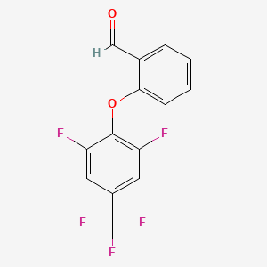molecular formula C14H7F5O2 B6342501 2-[2,6-Difluoro-4-(trifluoromethyl)phenoxy)]benzaldehyde;  98% CAS No. 1262415-04-2