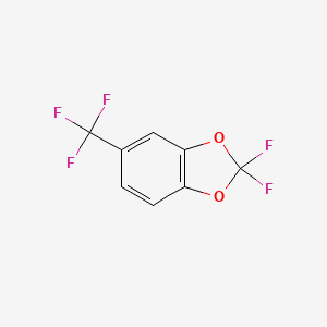 molecular formula C8H3F5O2 B6342503 2,2-Difluoro-5-(trifluoromethyl)-1,3-benzodioxole, 98% CAS No. 1262414-83-4