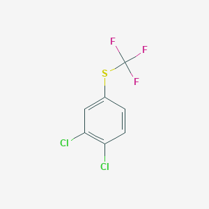 molecular formula C7H3Cl2F3S B6342513 3,4-Dichloro(trifluoromethylthio)benzene;  97% CAS No. 458-06-0