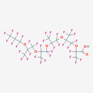 molecular formula C18HF35O7 B6342554 Perfluoro-2,5,8,11,14-pentamethyl-3,6,9,12,15-pentaoxaoctadecanoic acid;  97% CAS No. 52481-85-3