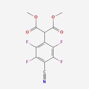 (2,3,5,6-Tetrafluoro-4-cyanophenyl)malonic acid dimethyl ester;  98%