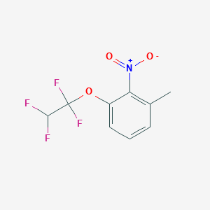 molecular formula C9H7F4NO3 B6342587 3-(1,1,2,2-Tetrafluoroethoxy)-2-nitrotoluene;  97% CAS No. 1262415-36-0