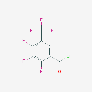 molecular formula C8HClF6O B6342593 2,3,4-Trifluoro-5-(trifluoromethyl)benzoyl chloride;  98% CAS No. 1262415-06-4