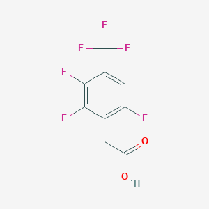 molecular formula C9H4F6O2 B6342598 2,3,6-Trifluoro-4-(trifluoromethyl)phenylacetic acid, 98% CAS No. 1111737-49-5