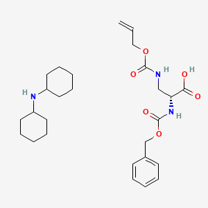 molecular formula C27H41N3O6 B6342627 N-alpha-Z-N-beta-allyloxycarbonyl-D-2,3-diaminopropionic acid dicyclohexylammonium salt (Cbz-D-Dap(Alloc-OH).DCHA) CAS No. 1423018-03-4