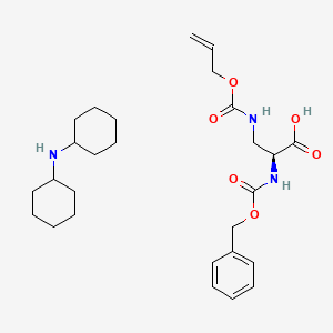 molecular formula C27H41N3O6 B6342629 N-alpha-Z-N-beta-allyloxycarbonyl-L-2,3-diaminopropionic acid dicyclohexylammonium salt (Cbz-L-Dap(Alloc)-OH.DCHA) CAS No. 1423017-99-5